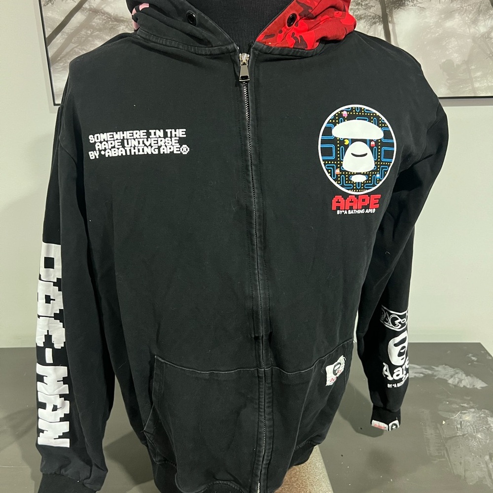 Pac Man Ape Black Graphic Hoodie